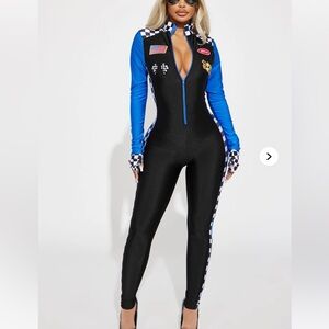Burning Rubber 3 Piece Costume Set - Black/Blue
